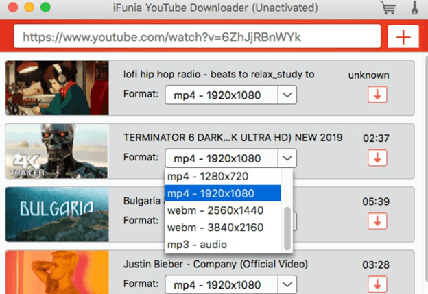 Pengunduh YouTube iFunia