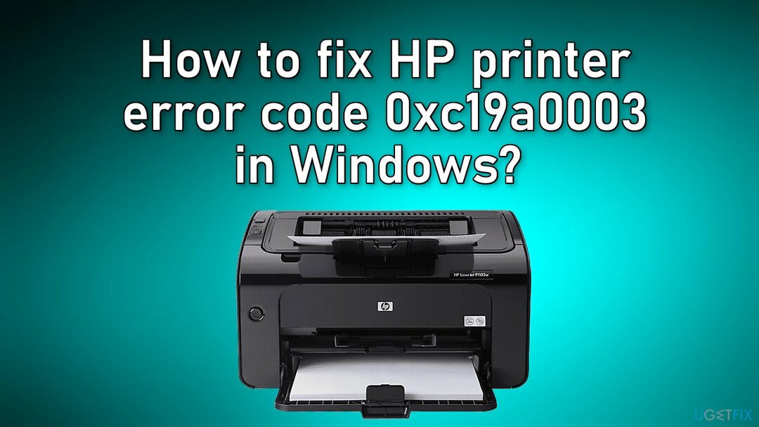 A 0xc19a0003 HP nyomtató hibakód javítása Windows rendszerben