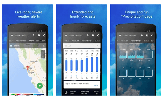 1Weather - найкраща безкоштовна погода для Android