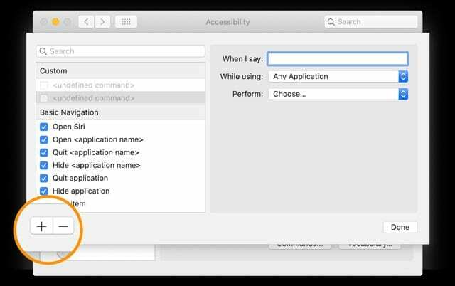 δημιουργήστε εντολή φωνητικού ελέγχου σε Mac με macOS