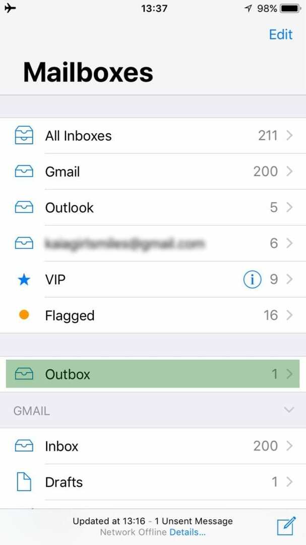 So entfernen Sie festsitzende oder nicht gesendete E-Mails aus Ihrem Postausgang auf dem iPhone