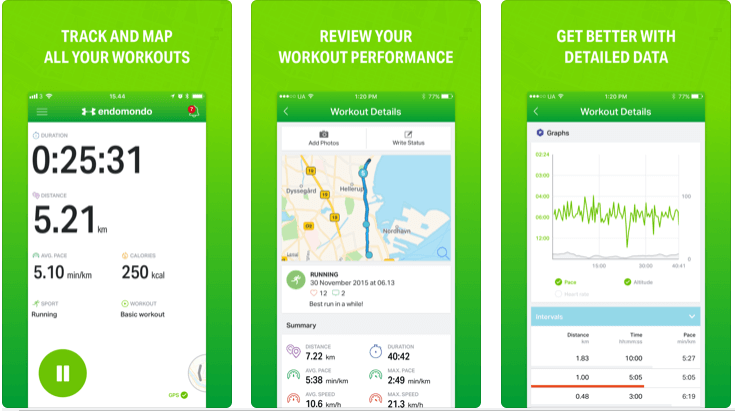 Endomondo - Най-добрите приложения за бягане 