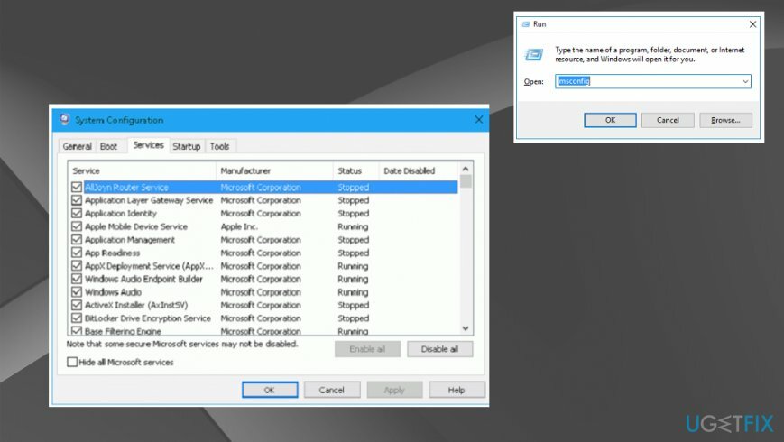 Opções de configuração do sistema