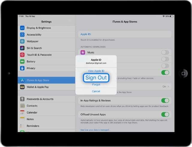 צא מ-App Store בהגדרות iPad או iPhone