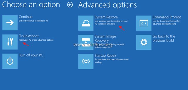 przywracanie systemu Windows 10