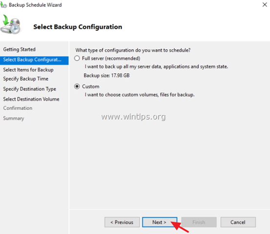 schemalägg backup server 2012 r2