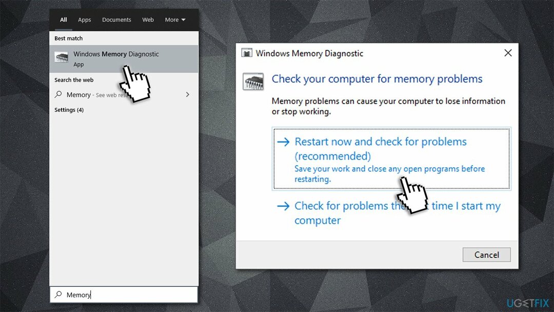 Ejecutar diagnósticos de memoria