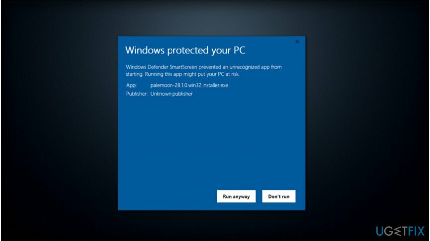 SmartScreen de Windows Defender