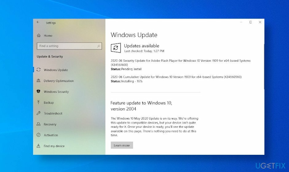 Actualizaciones de Windows 10