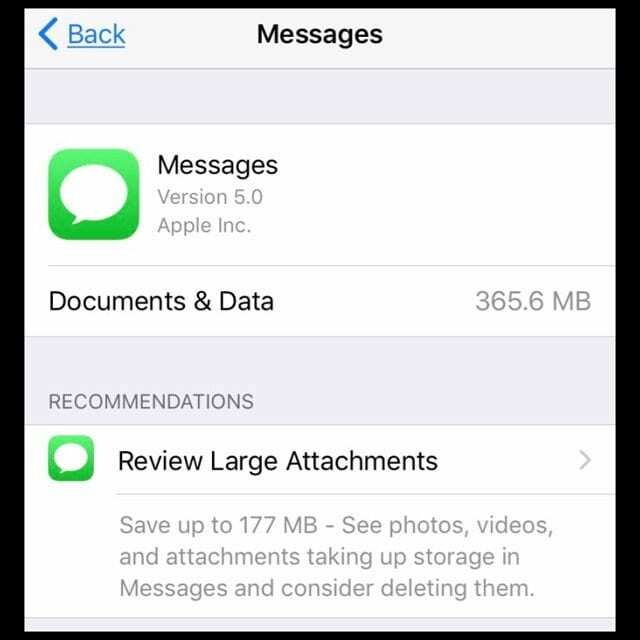 Cómo eliminar documentos y datos de mensajes de iPhone con iOS11