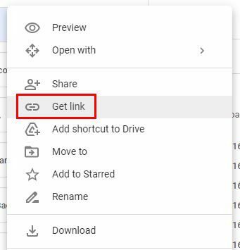 Obter link do Google Drive 