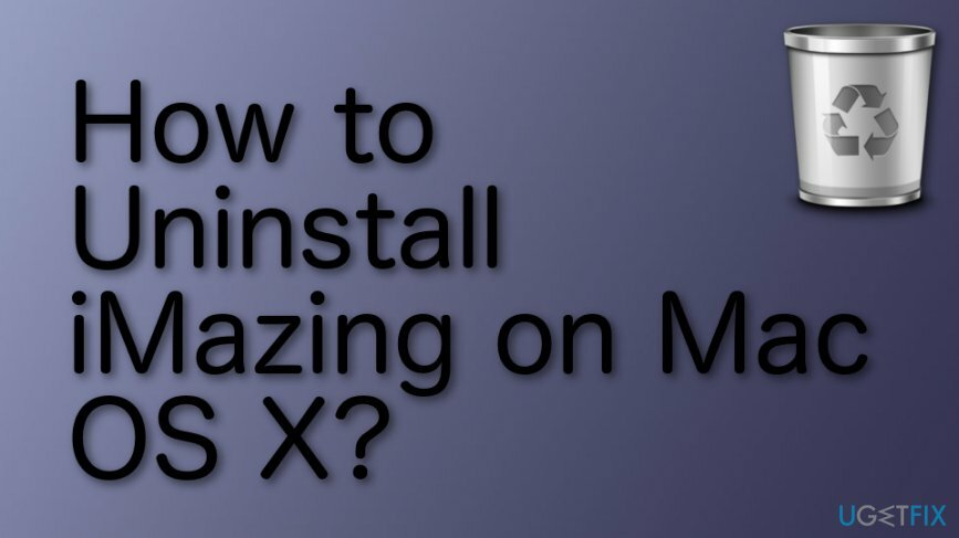 Jak odinstalovat iMazing na Mac OS X?