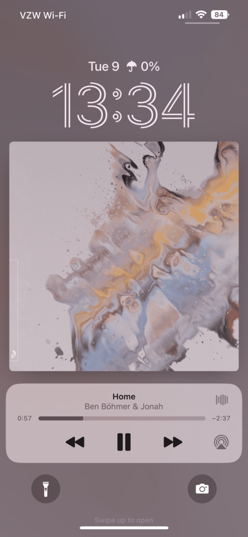 iOS 16 베타 5의 새로운 기능 - 잠금 화면 음악