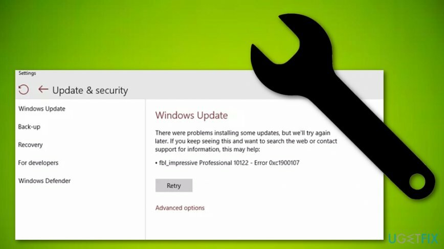 Fix Windows 10 Update-fout 0xc1900107