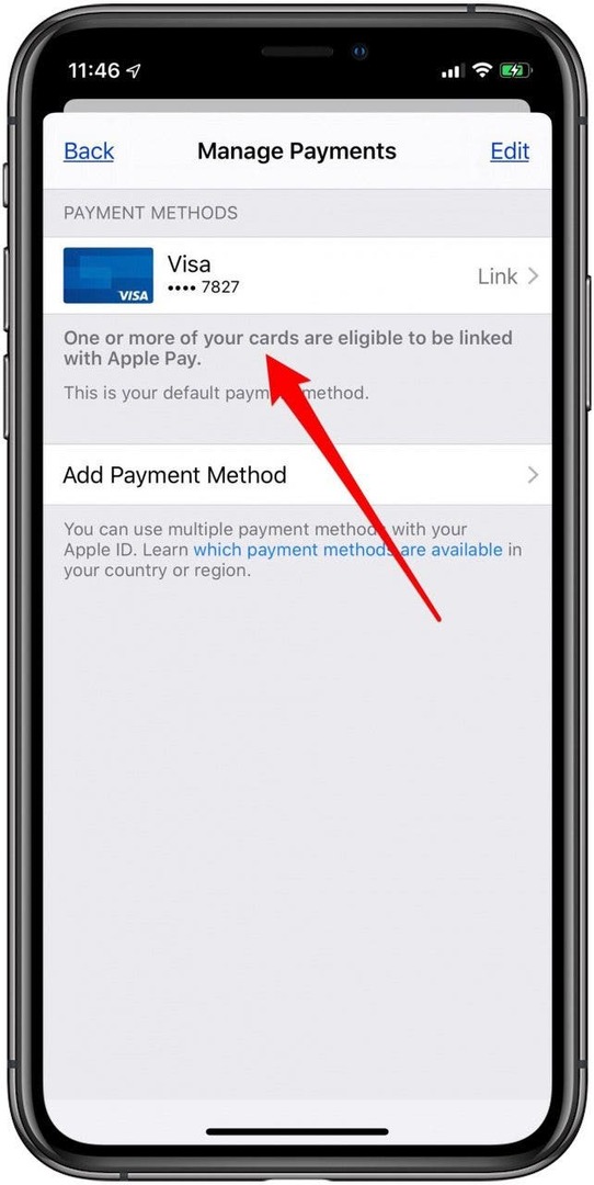 Apple-ID-Zahlungsmethode in den Einstellungen