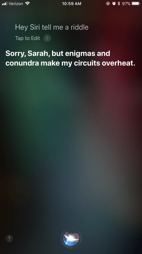 pregúntale a Siri un acertijo