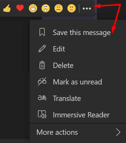Microsofts team sparar det här meddelandet