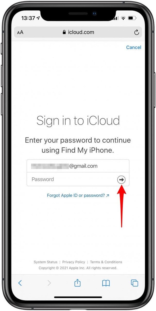 Accedi al tuo account iCloud