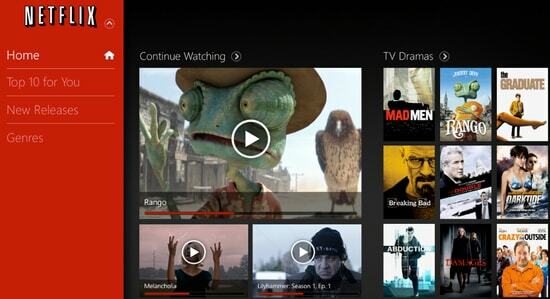 Aplicativo Netflix para Windows 10