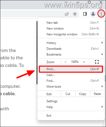 Como salvar uma página da Web como PDF no Chrome