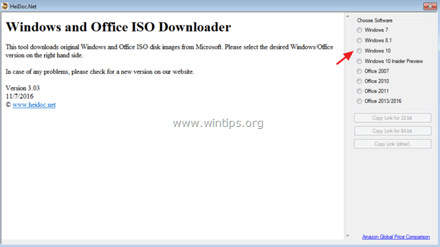 ดาวน์โหลด windows ISO