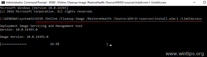 DISM Online Cleanup-Image RestoreHealth Source