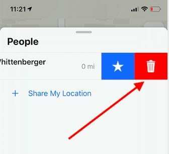 Pašalinkite kontaktą iš „Find My“ „iPhone“.