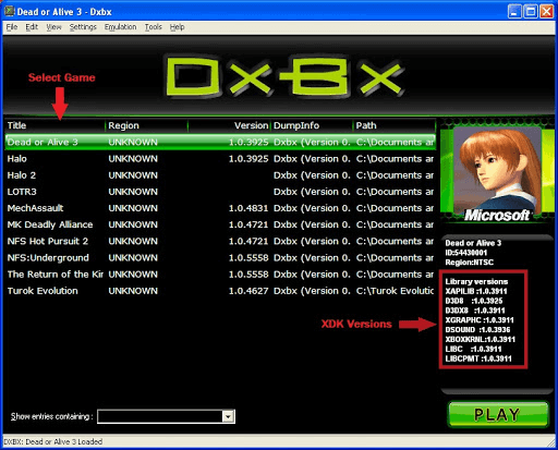 DXBX emulator