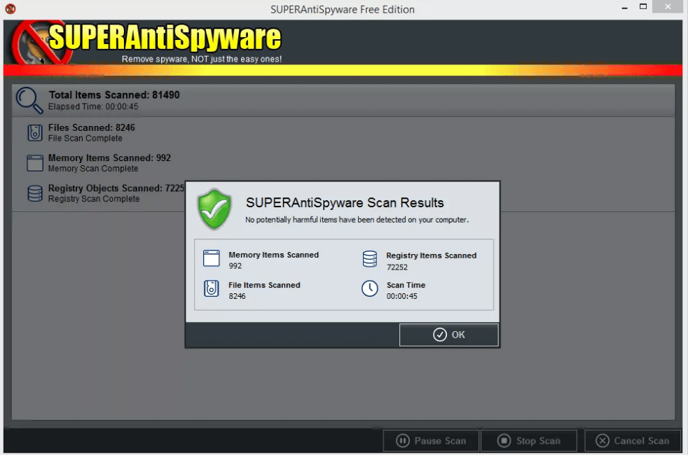 SUPERAntiSpyware - Инструмент за премахване на шпионски софтуер