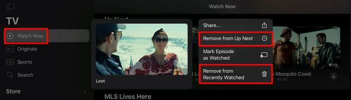 Eliminați emisiunea de pe Apple TV Up Next
