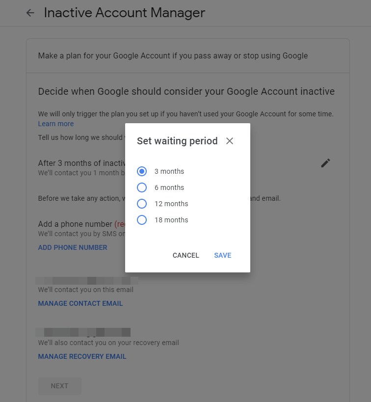 Automaticky smažte svůj neaktivní účet Google