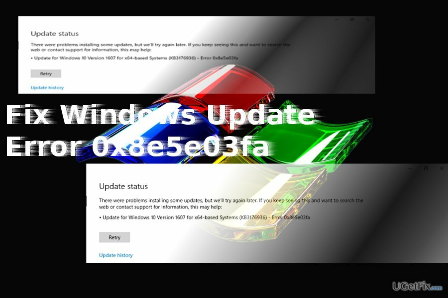 Chybu Windows Update 0x8e5e03fa lze vyřešit