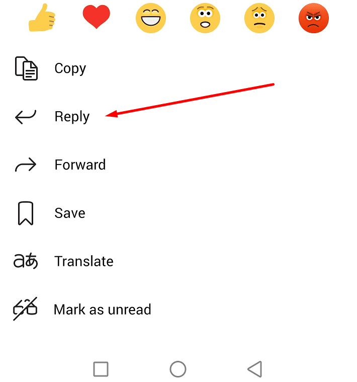 citata „Microsoft Teams“ pranešimas „Android“.