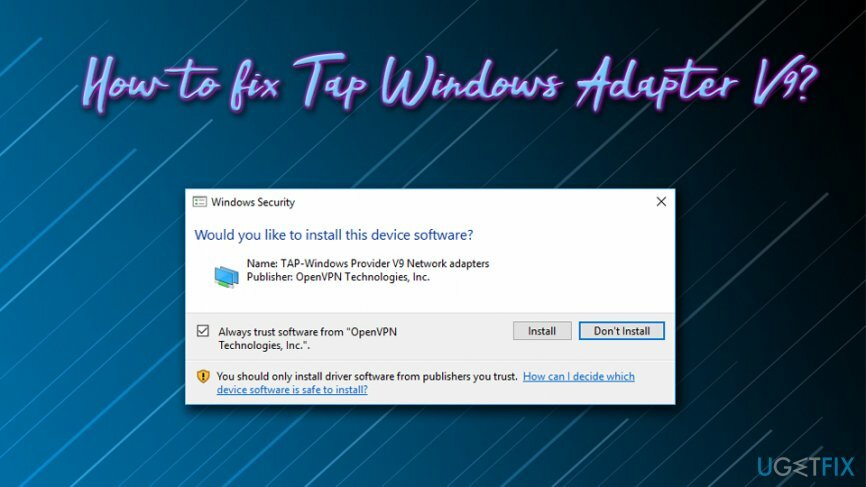 Correzione Tap-Windows Adapter V9