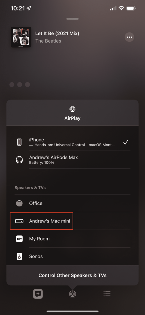 Hur man AirPlay från iPhone till Mac med Apple Music 2