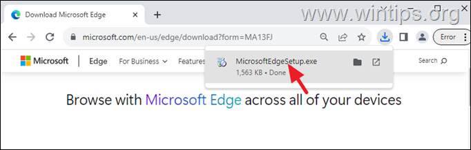 Microsoft Edgeをインストールする