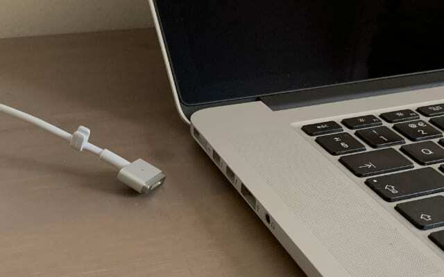 Chargeur MacBook débranché