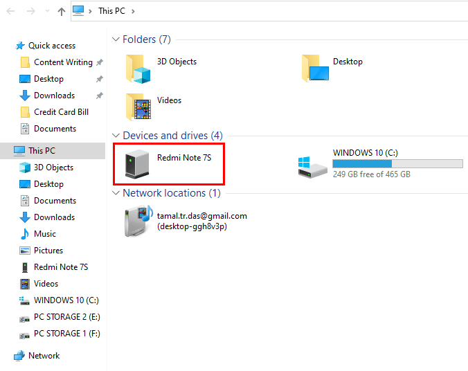 Matkapuhelimen asema Windows-tietokoneessa