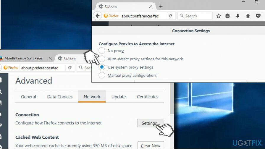 Controlla le impostazioni del browser web