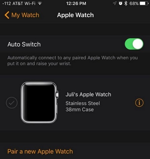 podpora více Apple-watch
