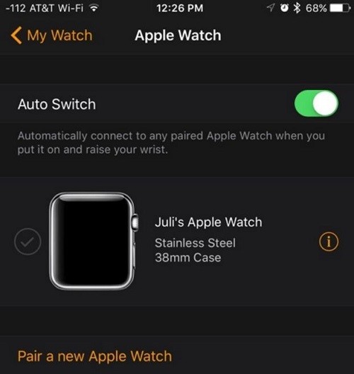 ondersteuning voor meerdere Apple Watches