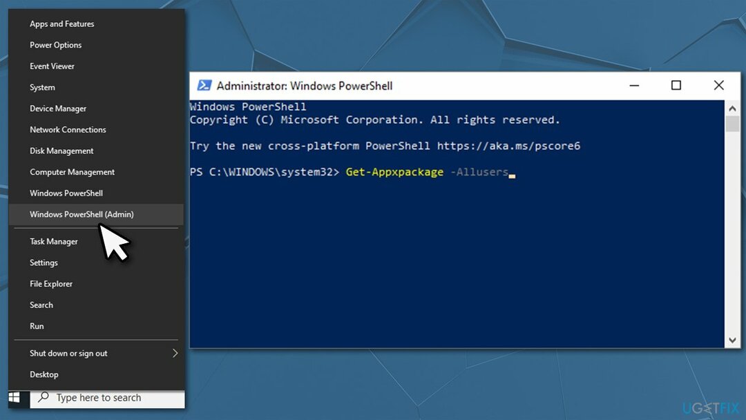 PowerShell'i açın (yönetici)