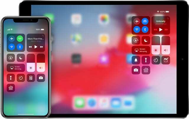 მართვის ცენტრი iPhone და iPad iOS 12-ზე