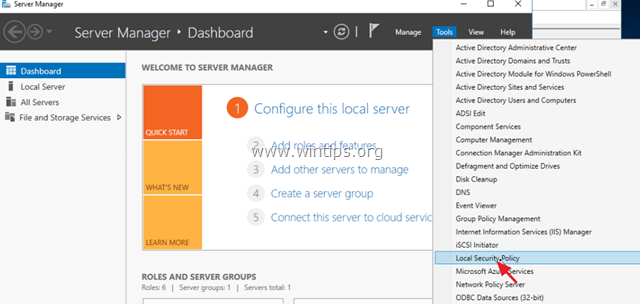 keelake parooli keerukuse nõuete server 2016