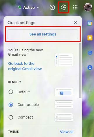 Ver todas as configurações do Gmail