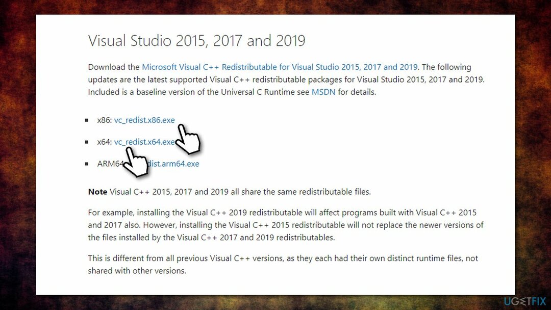 Visual C++-Paket herunterladen