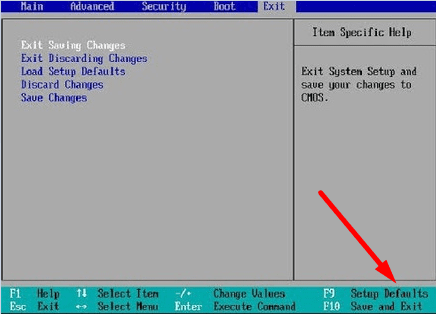 valores predeterminados de configuración de BIOS