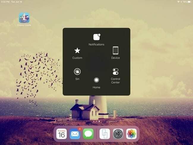 AssistiveTouch Menu-iPad