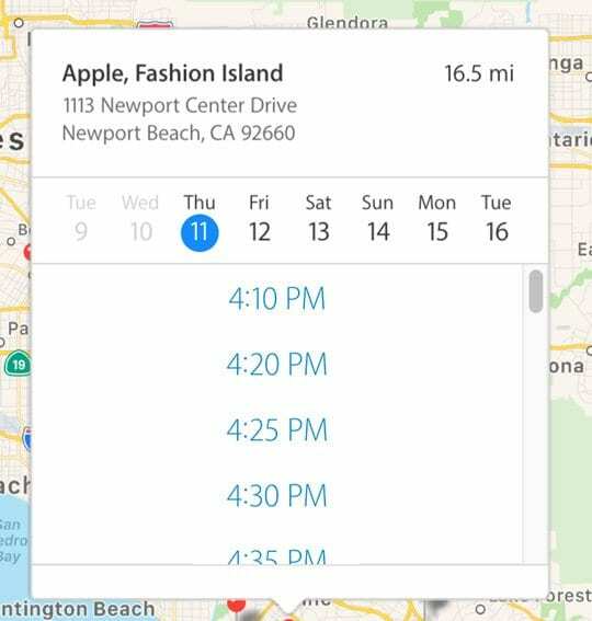 Datum en tijd Apple Store-afspraak via Apple Support-website