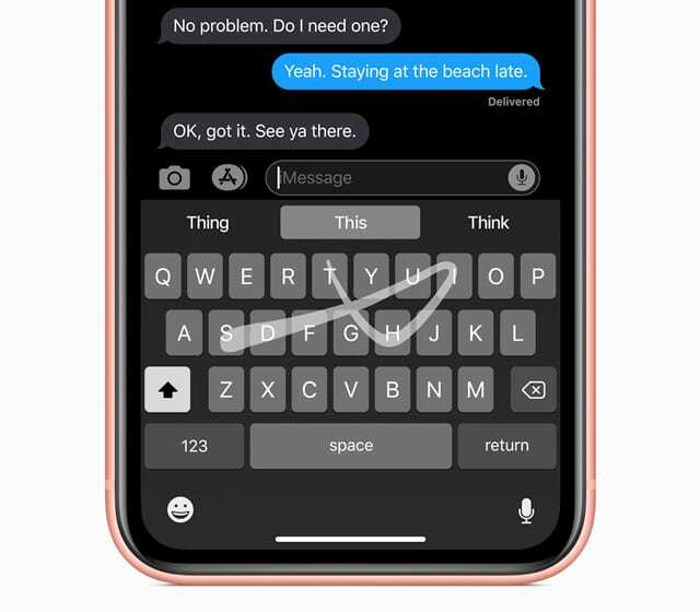 Rýchle písanie na iPhone iOS13
